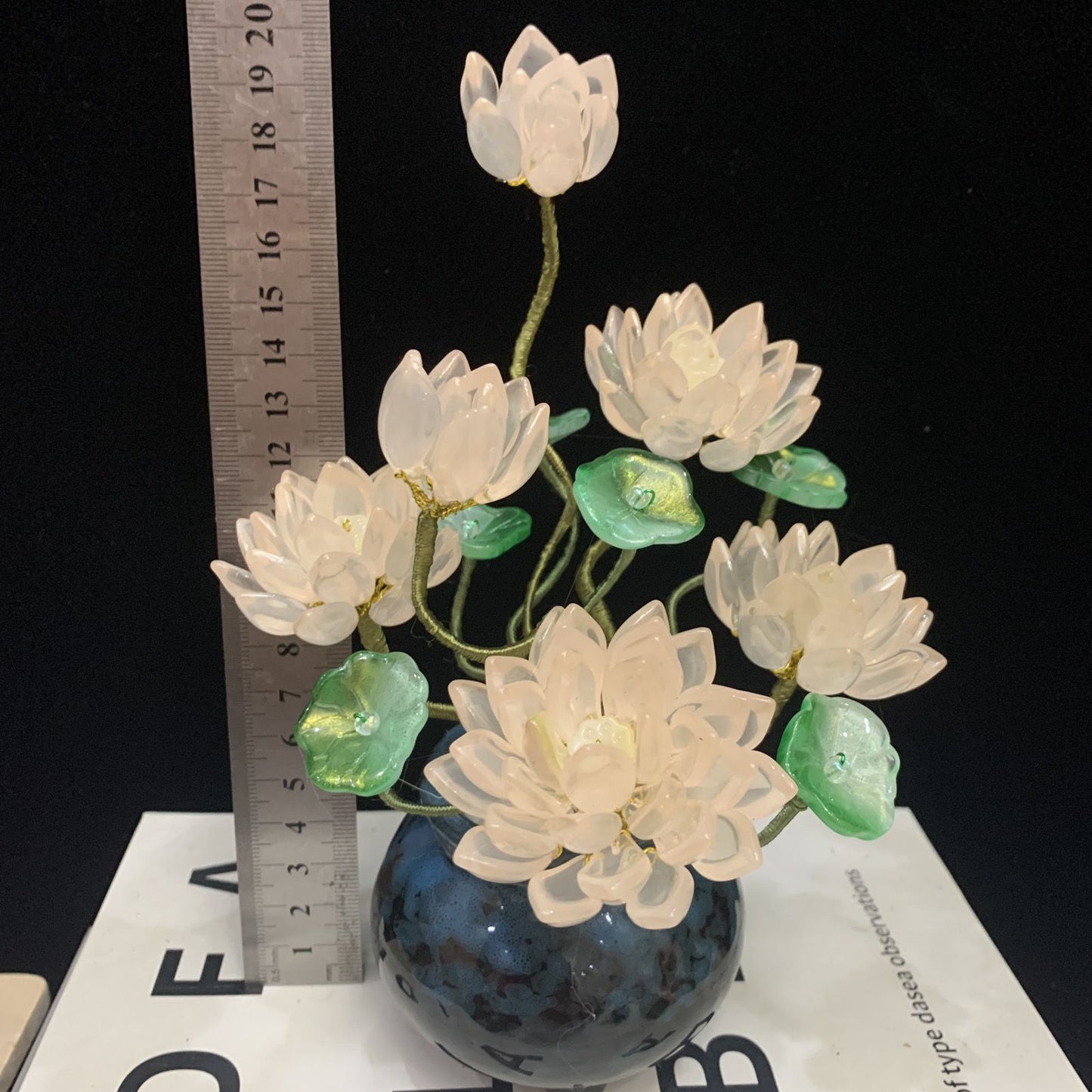 Original Story Handmade Glazed Flower Ornament (New Product) Exquisite Simulation Lotus - Suitable for Opening and House Moving to Buddha Lucky Gallery