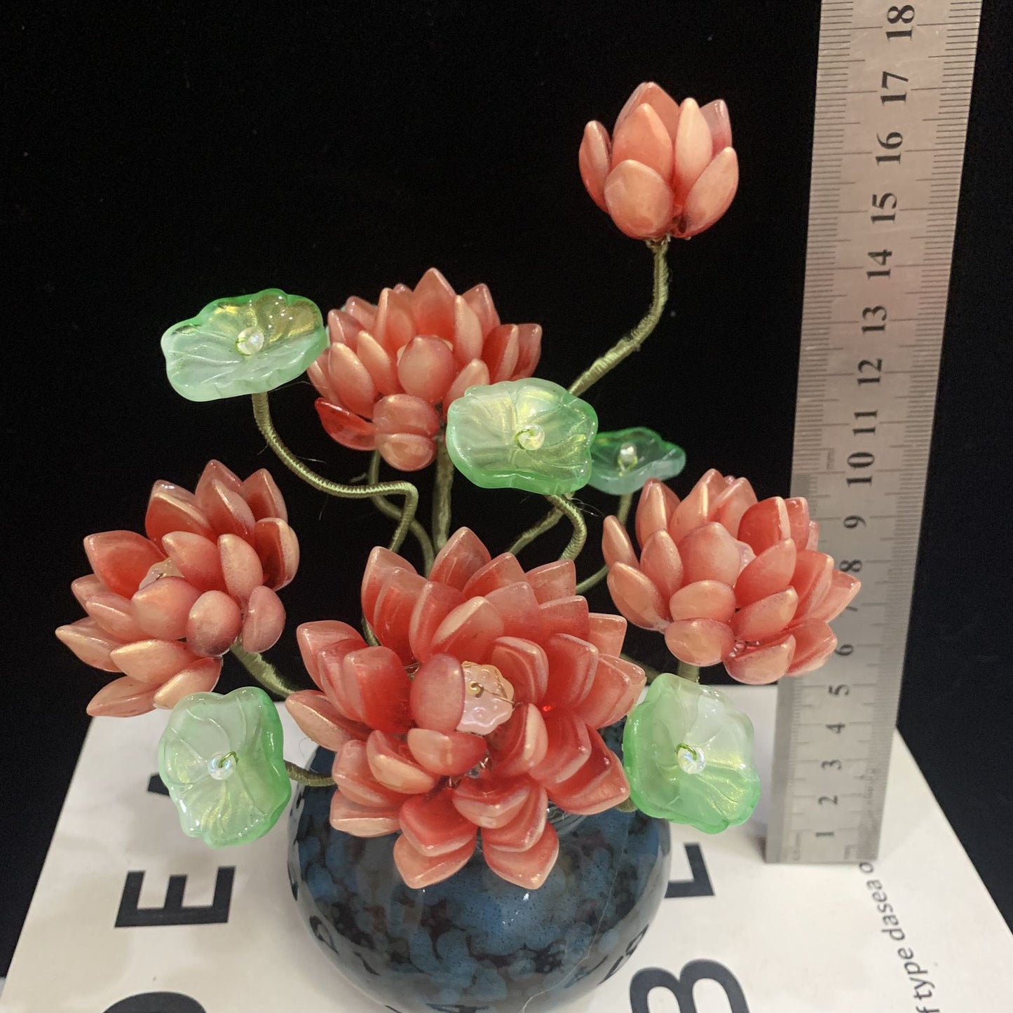 Original Story Handmade Glazed Flower Ornament (New Product) Exquisite Simulation Lotus - Suitable for Opening and House Moving to Buddha Lucky Gallery