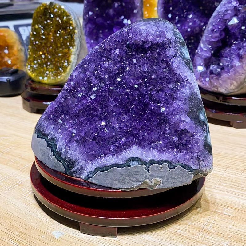 Brazil Uruguay Crystal Amethyst Citrine Artificial Optimization Degaussing Office Desktop Front Desk Feng Shui Ornament Lucky Gallery
