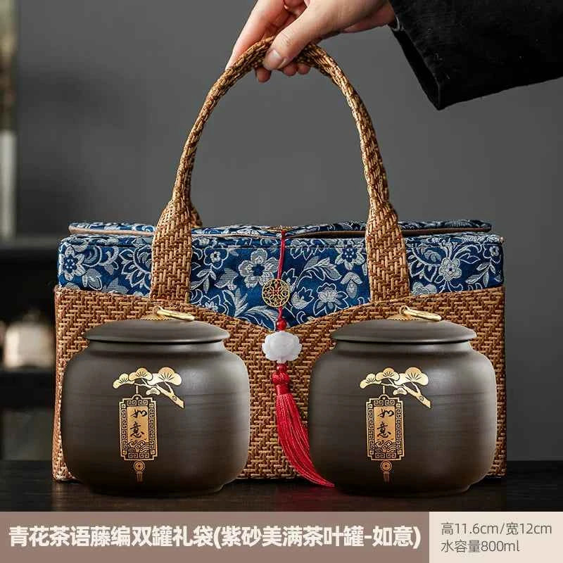 Boutique high-grade purple sand tea cans, tea cans, storage tanks, household moisture-proof sealed cans, Pu'er black tea, white tea, advanced sense