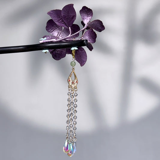 Intangible Cultural Heritage Handmade Silk Edelweiss Hairpin Female High-end Hairpin Hanfu Cheongsam Bride Disc Hairpin for Gifts - AuraKin