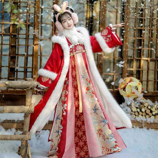 Han Yu Kwai Xiyan Welcome Spring Original Chest-length Hanfu Women's 2026 New Spring and Autumn Thickened Tang Dress Ancient Clothing