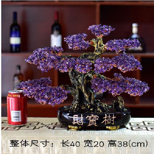 Natural crystal lucky fortune tree large cash tree store opening gifts decorations home ornaments handicrafts Lucky Gallery