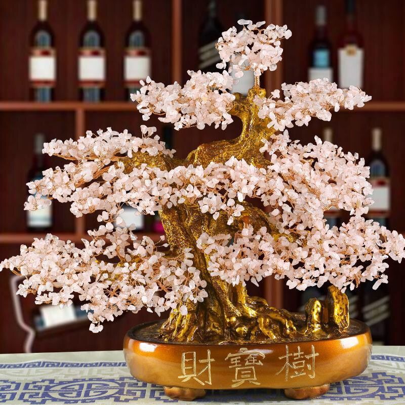 Natural crystal lucky fortune tree large cash tree store opening gifts decorations home ornaments handicrafts Lucky Gallery