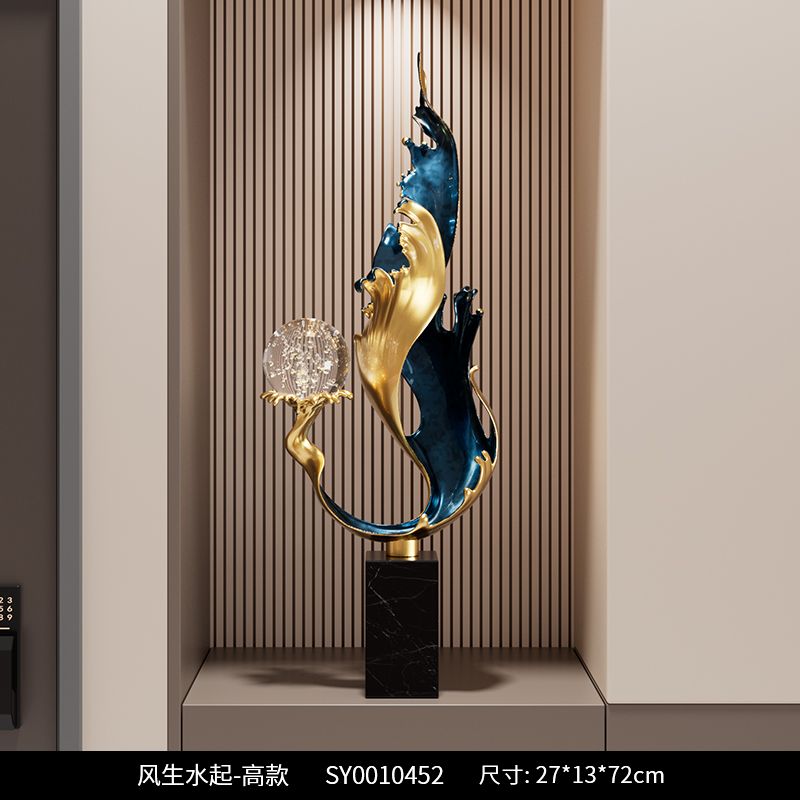 Fengsheng Shuiqi Entry Entrance Decoration Ornament Light Luxury High-end Living Room Lucky TV Cabinet Niche Home Decoration Lucky Gallery