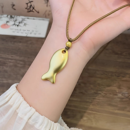 AuraKin Goldfish Sterling Silver Necklace