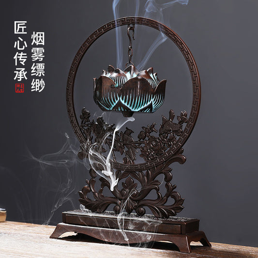 Lucky Gallery Hanging type backflow incense burner Household hollow incense creative ornament plate incense burner Agarwood tea ceremony aromatherapy burner
