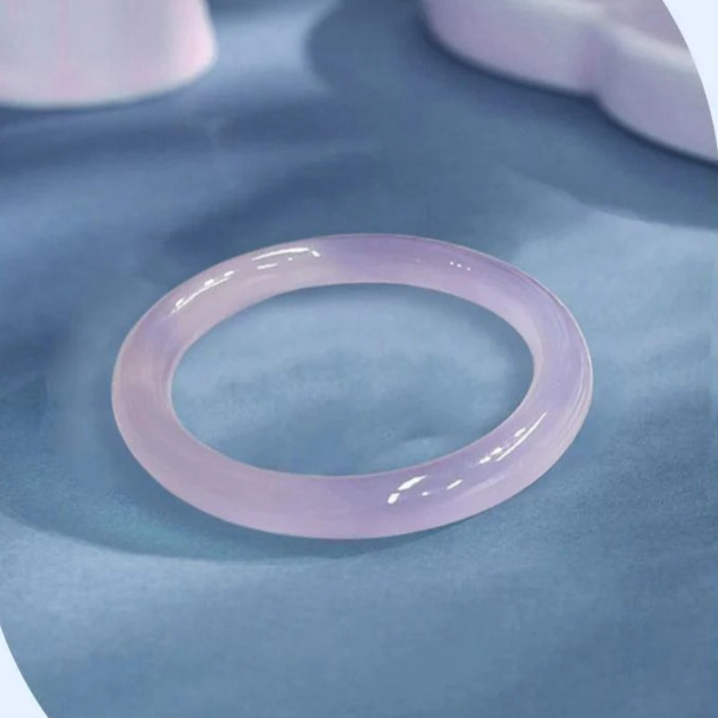 Aurakin High Ice Violet Chalcedony pink purple Bracelet Gift for Anniversary and Christmas - Perfect Birthday Gift Box for Girlfriend and Wife - AuraKin