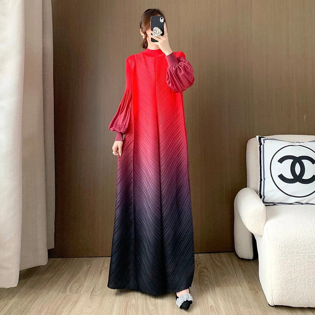 Foreign trade Middle East women's clothing Dubai robe dress Amazon explosion large size bud skirt high sense gradual change skirt - AuraKin