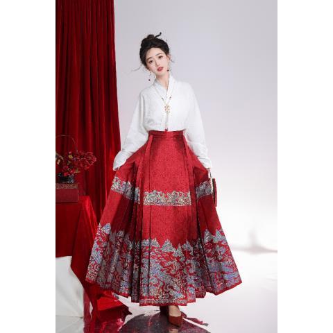 Yun Fangqing Original Hanfu Luodian Horse Dress Qin Yun Chinese Style middle  Daily Commuting New Chinese Style Improved Han Elements Winter - AuraKin