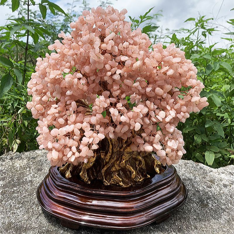Natural crystal lucky fortune tree large cash tree store opening gifts decorations home ornaments handicrafts Lucky Gallery