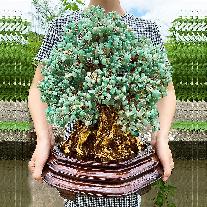 Natural crystal lucky fortune tree large cash tree store opening gifts decorations home ornaments handicrafts Lucky Gallery