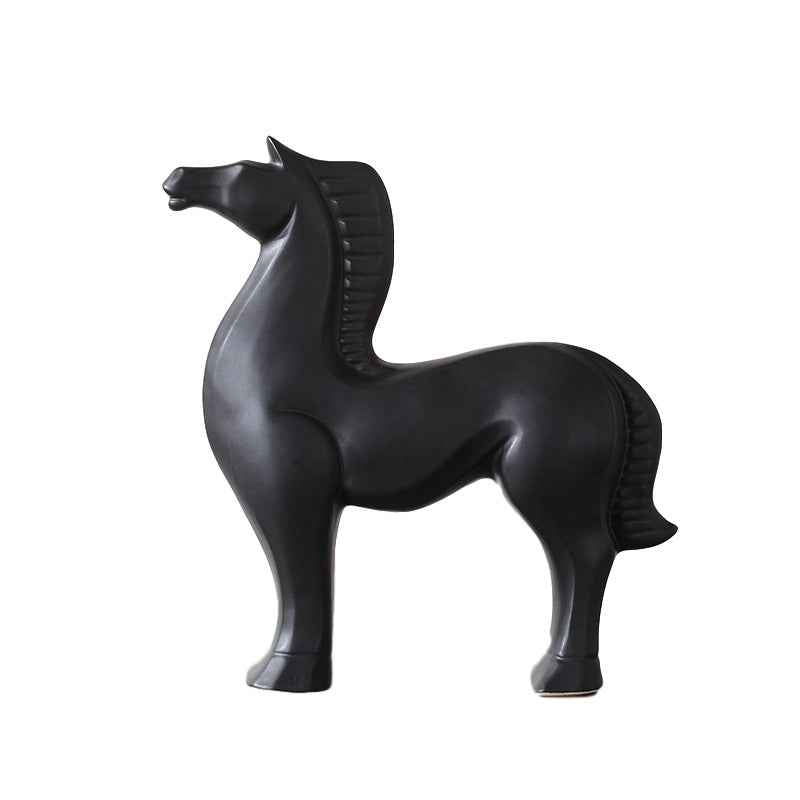 Nordic home decoration simple ceramic handicrafts horse ornaments living room TV cabinet wine cabinet entrance decoration wholesale