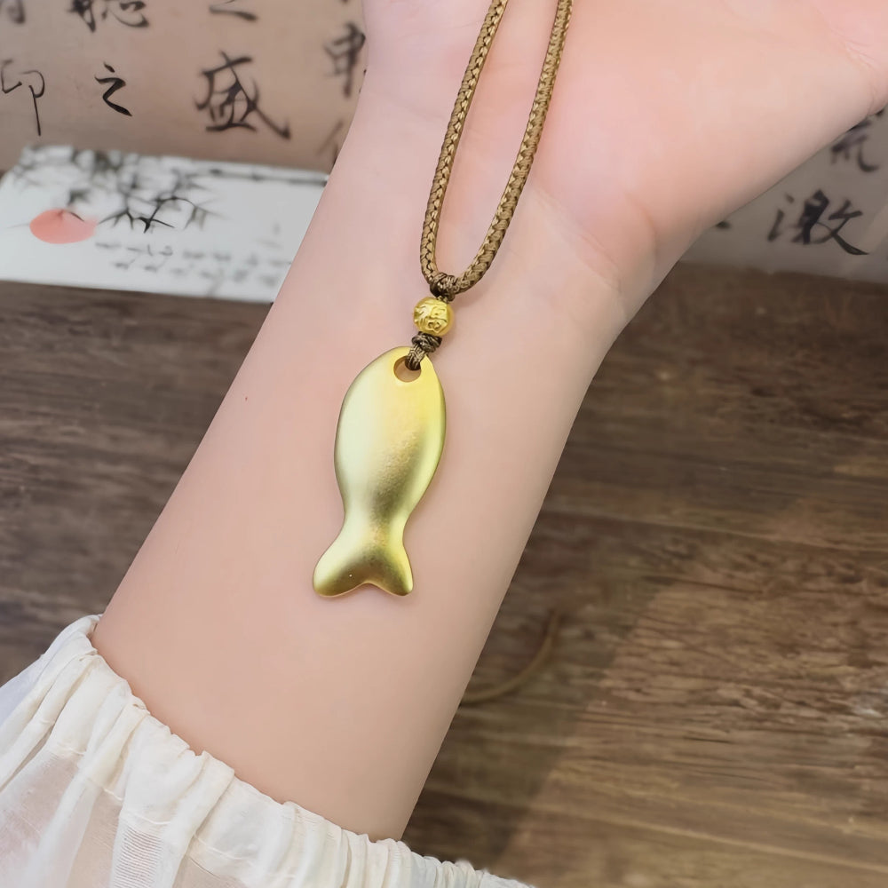 AuraKin Goldfish Sterling Silver Necklace