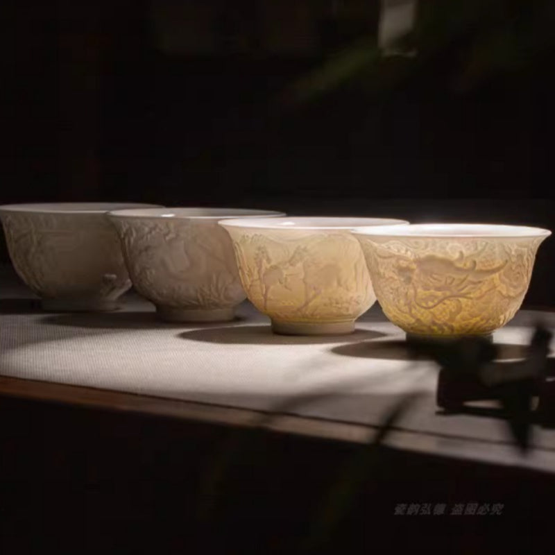 Jingdezhen Master Cup Single Cup Self-Use Teacup Ceramic Set Tea Set Men's and Women's Gifts High-end Personal Tea Cups - AuraKin