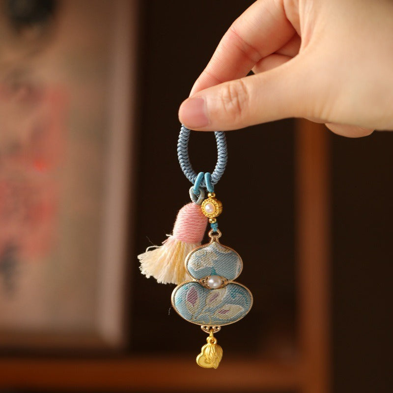 2026 Song Jin gourd bag hanging keychain, Song Jin DIY accessories, gourd pendant, national style Hanfu accessories - AuraKin