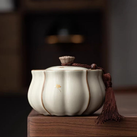 AuraKin Ru Kiln Retro Tea Canister - AuraKin Gift