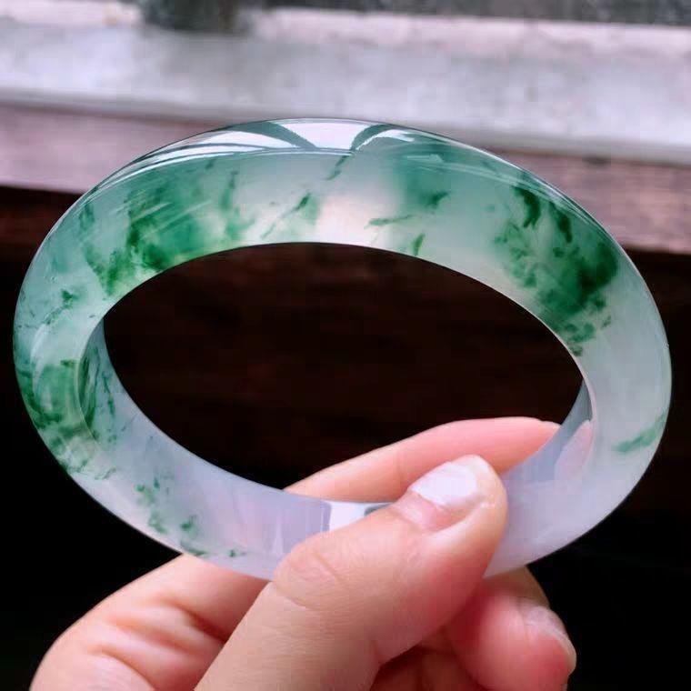 Wind Ice Seed Piahua Myanmar A Goods Jade Genuine Natural Jade Color Bracelet Ancient Bracelet Positive Ring Bracelet Real Jade Bracelet Female - AuraKin