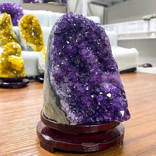 Brazil Uruguay Crystal Amethyst Citrine Artificial Optimization Degaussing Office Desktop Front Desk Feng Shui Ornament Lucky Gallery