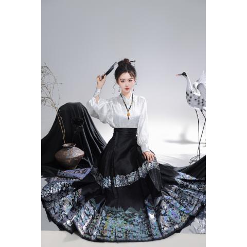 Yun Fangqing Original Hanfu Luodian Horse Dress Qin Yun Chinese Style middle  Daily Commuting New Chinese Style Improved Han Elements Winter - AuraKin