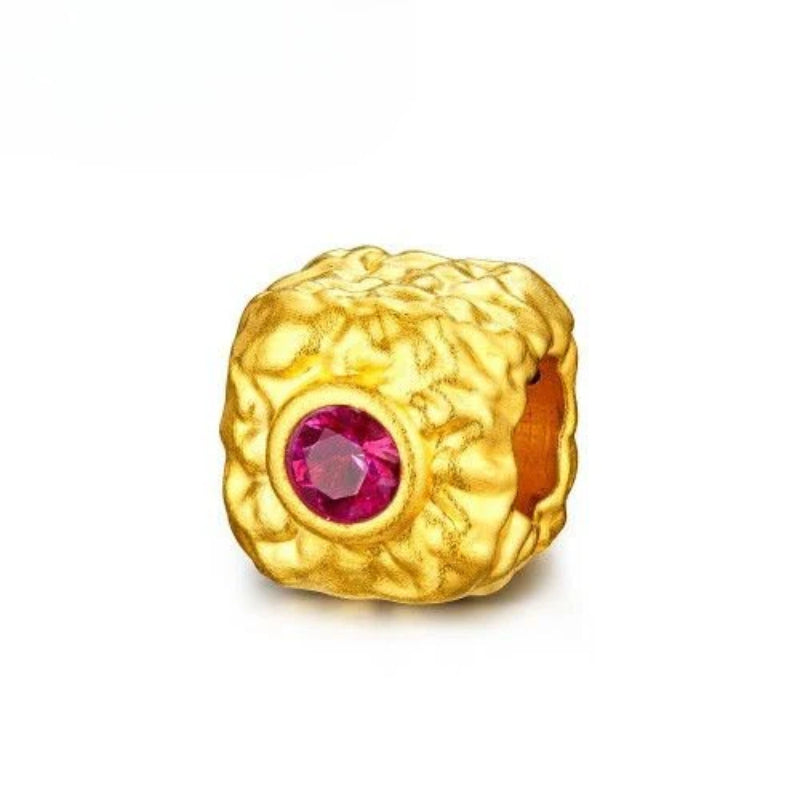 Aurakin Jewelry Energy Crystal Bead - Full Gold Stone/Color Treasure Transfer Bead Single GJA0025DS - AuraKin