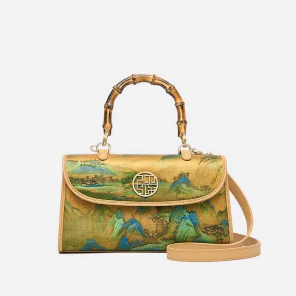 Mulberry silk women's bag new Chinese style bamboo cheongsam mother elders gift crossbody handbag