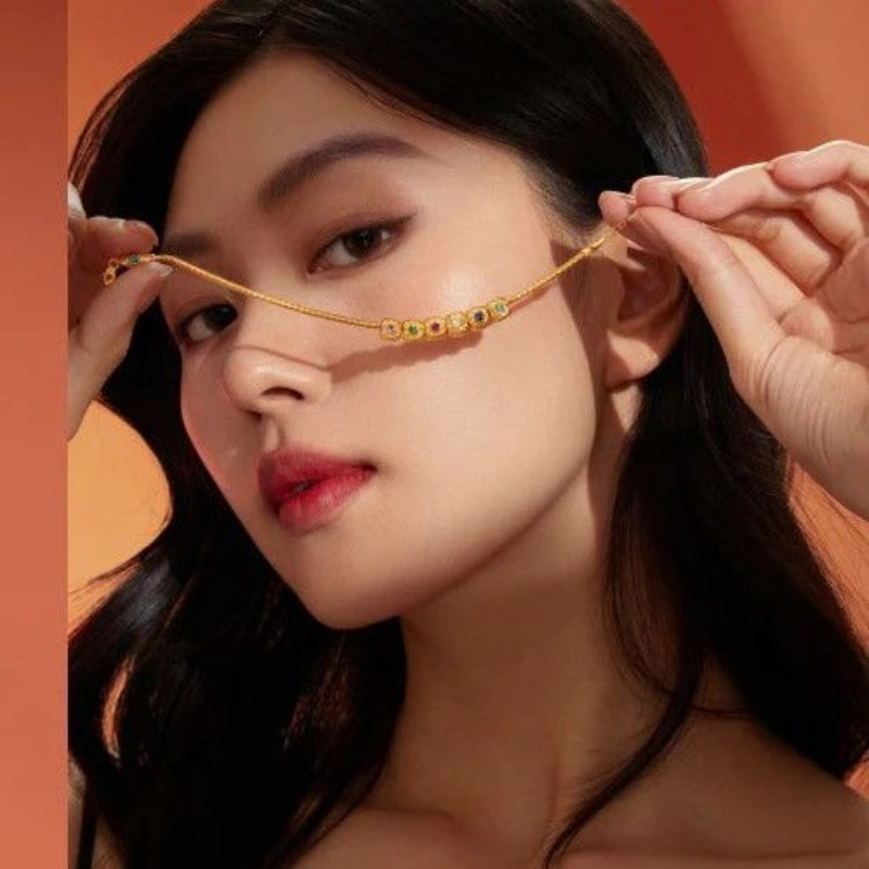 Aurakin Jewelry Energy Crystal Bead - Full Gold Stone/Color Treasure Transfer Bead Single GJA0025DS - AuraKin