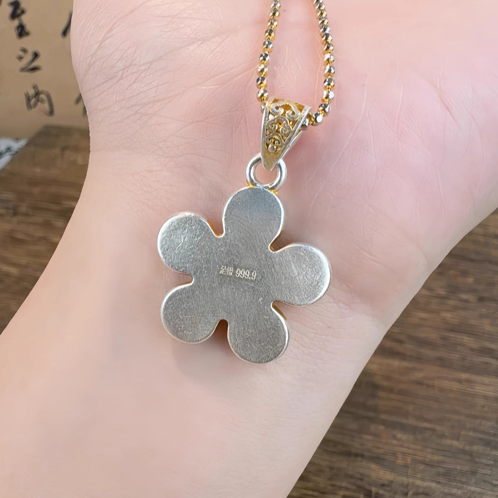 AuraKin Silver Necklace Pure Painted