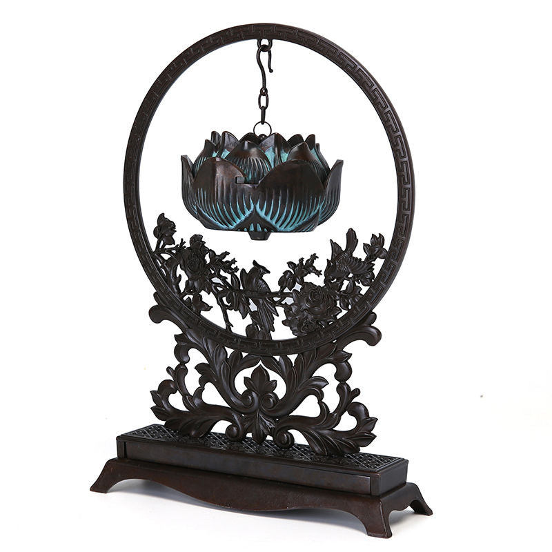 Lucky Gallery Hanging type backflow incense burner Household hollow incense creative ornament plate incense burner Agarwood tea ceremony aromatherapy burner