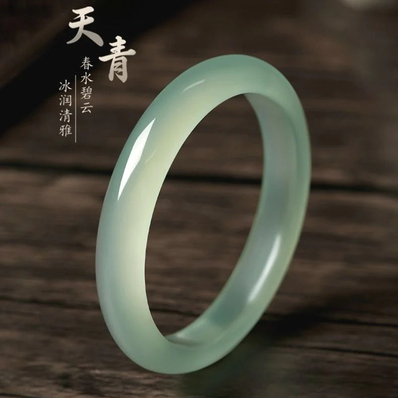 Aurakin Jewelry Begonia Chalcedony green Bracelet for Girls - Perfect Qixi Festival Birthday Gift for Girlfriend - AuraKin