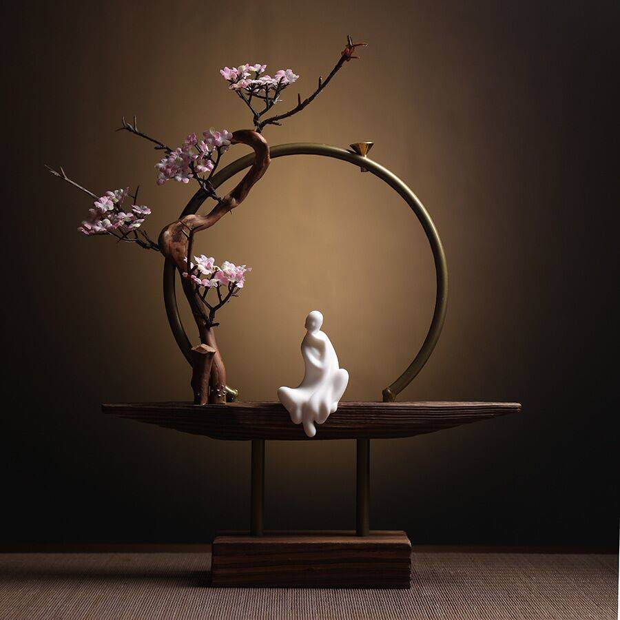 New Chinese style backflow incense burner aromatherapy creative personality Zen charm household living room entrance office home decoration Lucky Gallery