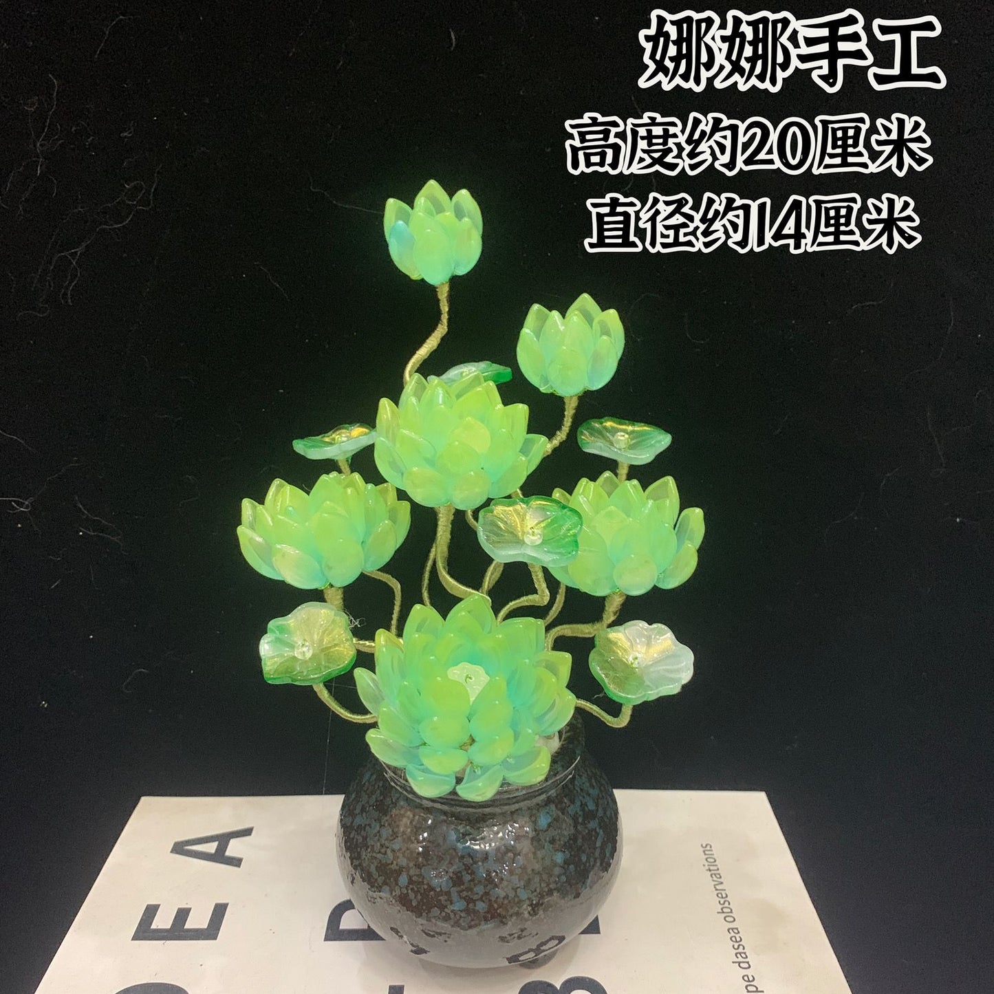 Original Story Handmade Glazed Flower Ornament (New Product) Exquisite Simulation Lotus - Suitable for Opening and House Moving to Buddha Lucky Gallery