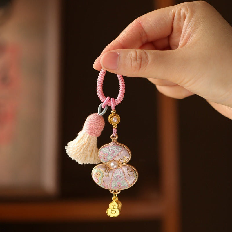 2026 Song Jin gourd bag hanging keychain, Song Jin DIY accessories, gourd pendant, national style Hanfu accessories - AuraKin