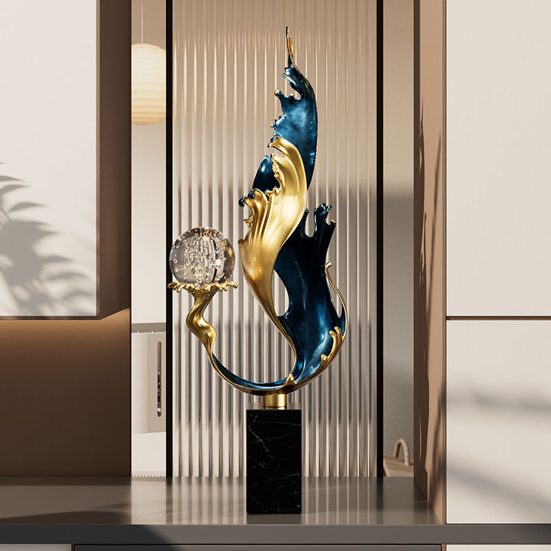 Fengsheng Shuiqi Entry Entrance Decoration Ornament Light Luxury High-end Living Room Lucky TV Cabinet Niche Home Decoration Lucky Gallery