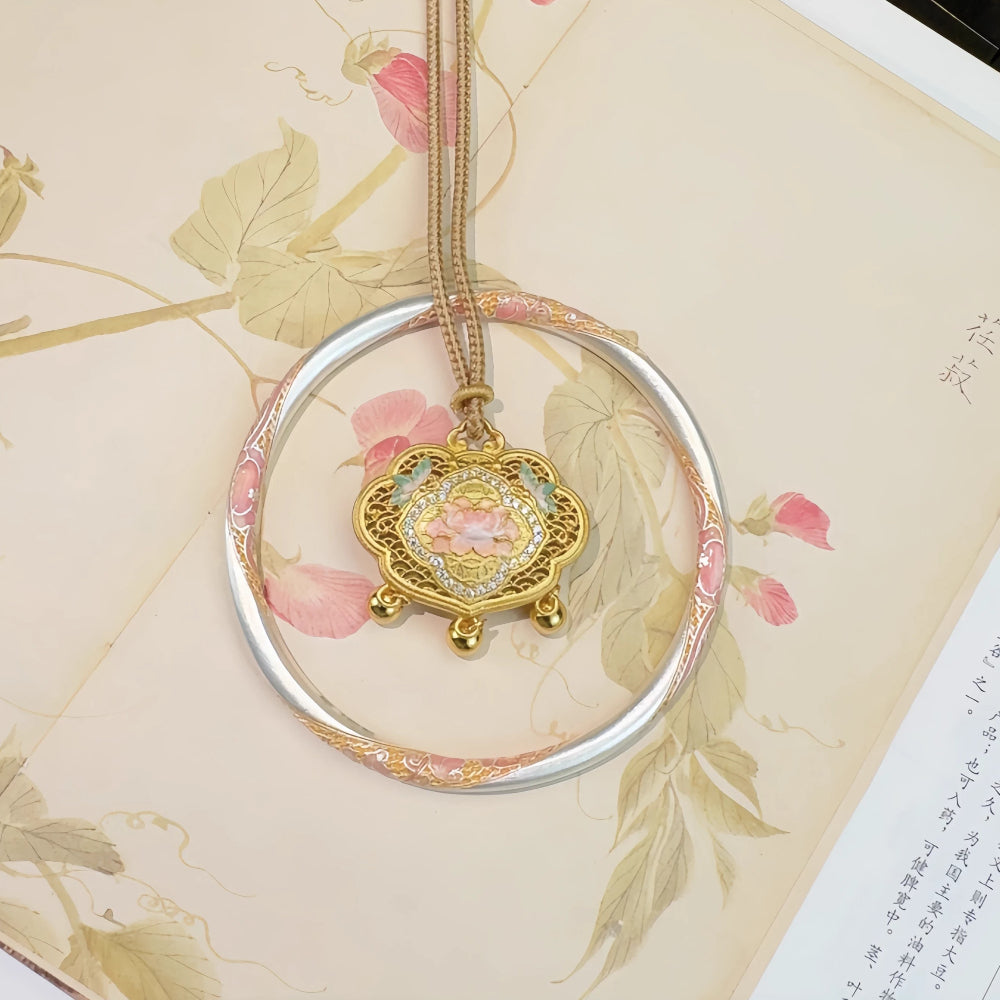 AuraKin Lotus Silver Necklace