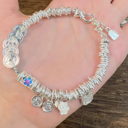 AuraKin Five Emperors Silver Bracelet