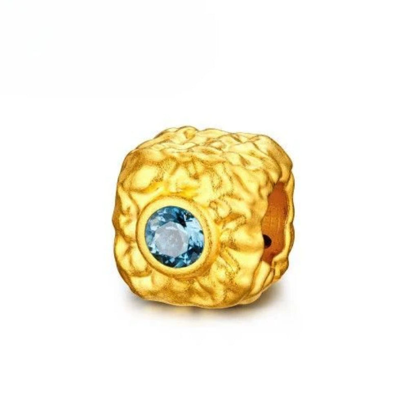Aurakin Jewelry Energy Crystal Bead - Full Gold Stone/Color Treasure Transfer Bead Single GJA0025DS - AuraKin