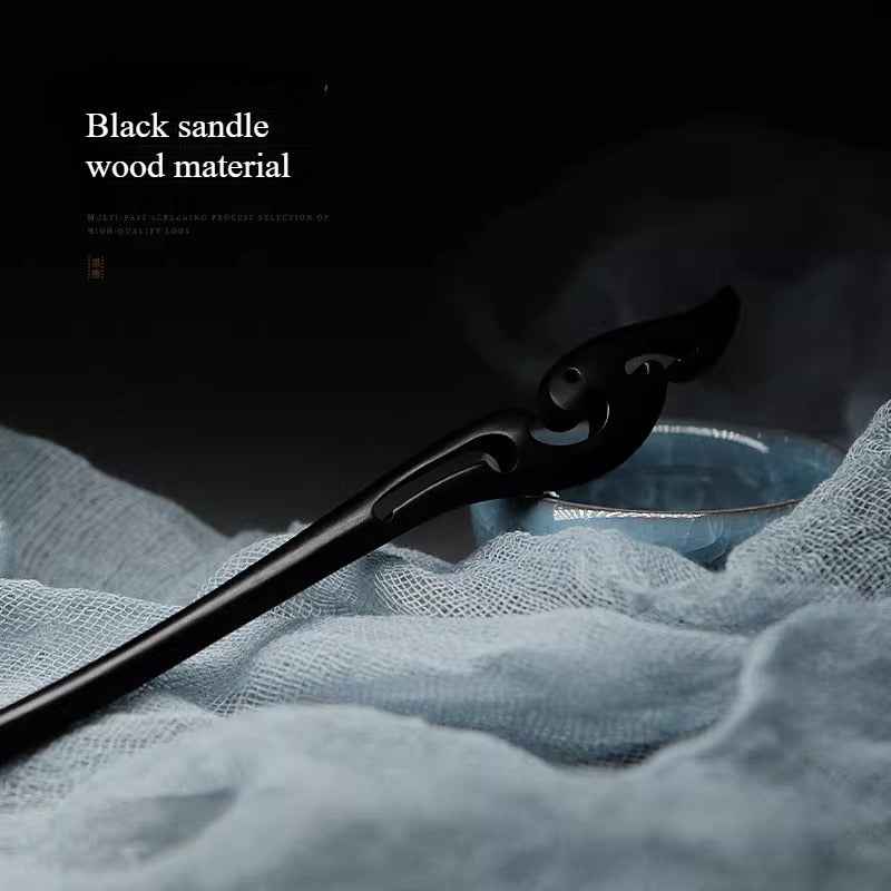 Ebony hairpin, new Chinese style, ancient style, daily hair updo hairpin for women, simple and elegant sandalwood hairpin, wooden plain hairpin