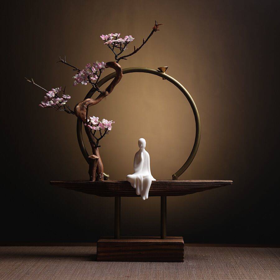 New Chinese style backflow incense burner aromatherapy creative personality Zen charm household living room entrance office home decoration Lucky Gallery
