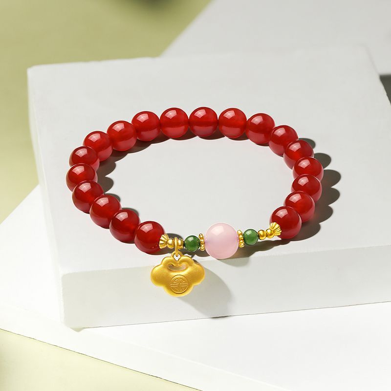 AuraKin agate bracelet Hetian jade ruyi bracelet women's S925 silver birthday gift gift box for girlfriend - AuraKin