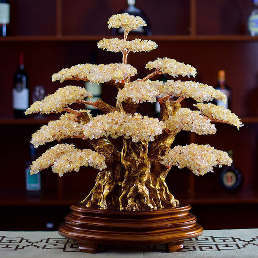 Natural crystal lucky fortune tree large cash tree store opening gifts decorations home ornaments handicrafts Lucky Gallery