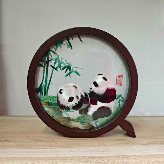 AuraKin Shu Embroidery Bamboo Embroidery Ornament - AuraKin Gift