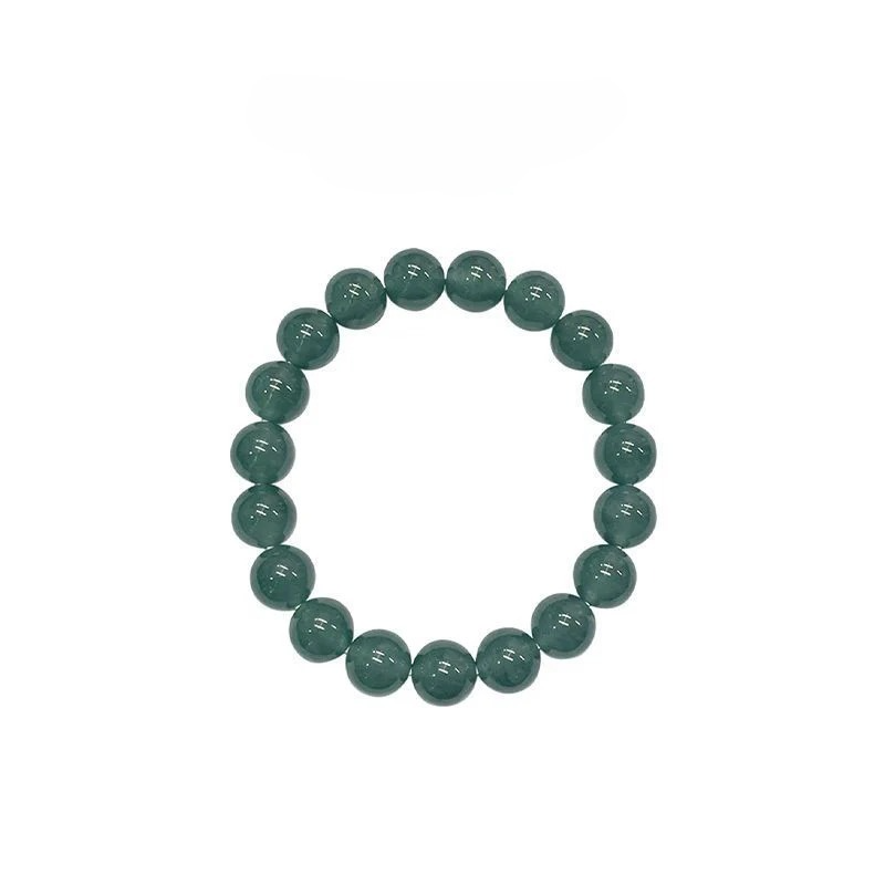 Chow Tai Fook New Chinese Jade Jade Bead Bracelet Lake Blue 10mm Ladies New Product K65883 - AuraKin