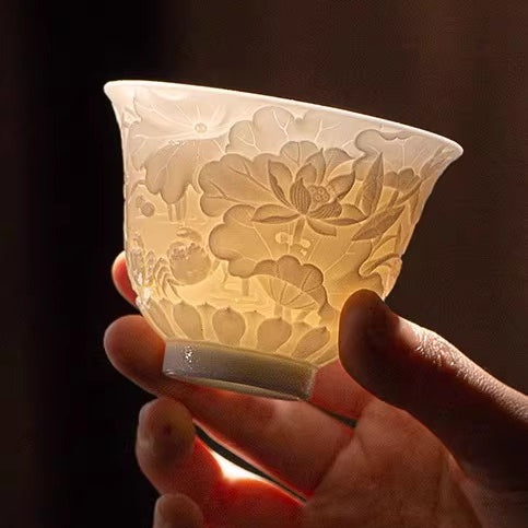 Jingdezhen Master Cup Single Cup Self-Use Teacup Ceramic Set Tea Set Men's and Women's Gifts High-end Personal Tea Cups - AuraKin