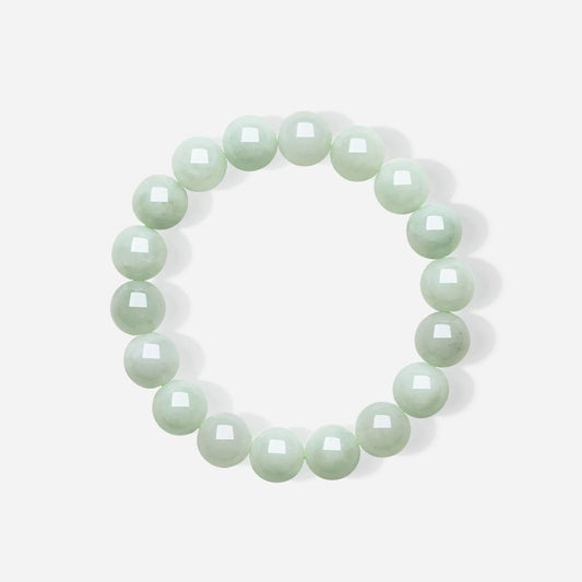 AuraKin natural jadeite bracelet, jade round bead national style bracelet, gift box for elders and mother's birthday gift. - AuraKin