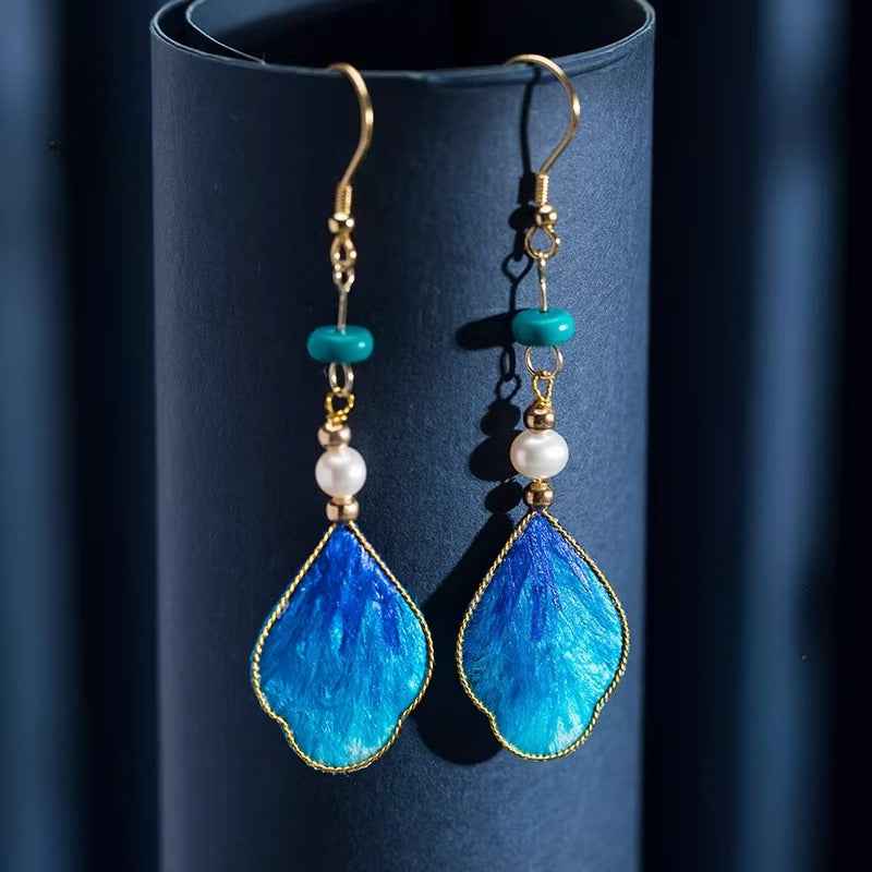 AuraKin Velvet Petal Heritage Earrings - AuraKin Gift