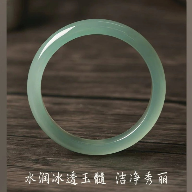 Aurakin Jewelry Begonia Chalcedony green Bracelet for Girls - Perfect Qixi Festival Birthday Gift for Girlfriend - AuraKin