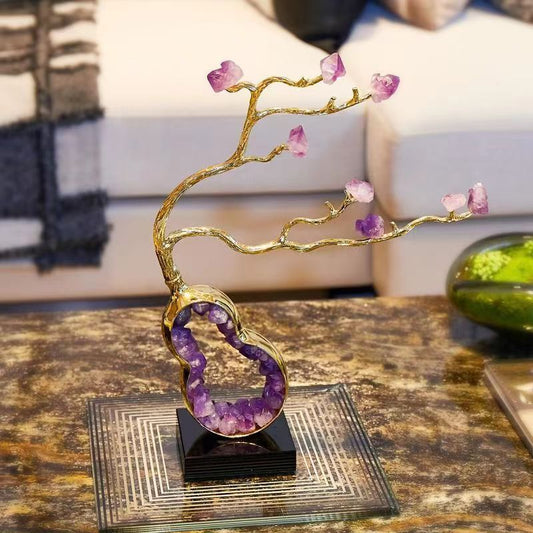 Crystal gourd ornament living room porch wine cabinet TV cabinet light luxury high-end creative decoration housewarming gift Lucky Gallery