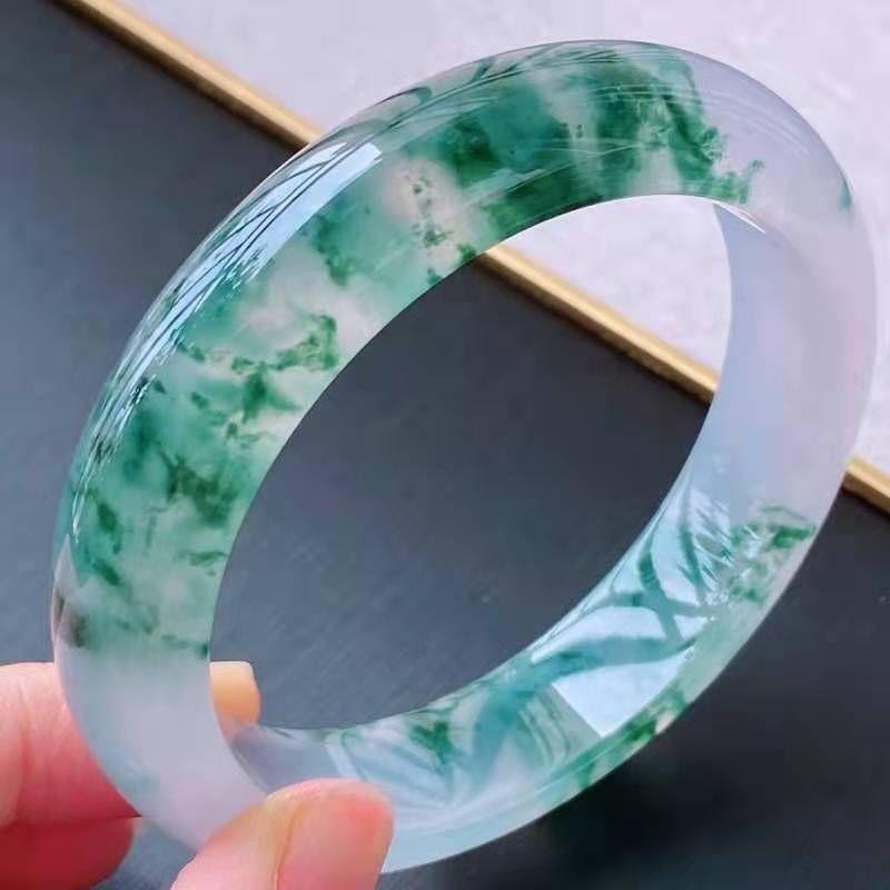Wind Ice Seed Piahua Myanmar A Goods Jade Genuine Natural Jade Color Bracelet Ancient Bracelet Positive Ring Bracelet Real Jade Bracelet Female - AuraKin