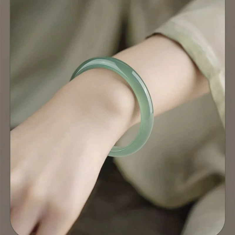 Aurakin Jewelry Begonia Chalcedony green Bracelet for Girls - Perfect Qixi Festival Birthday Gift for Girlfriend - AuraKin